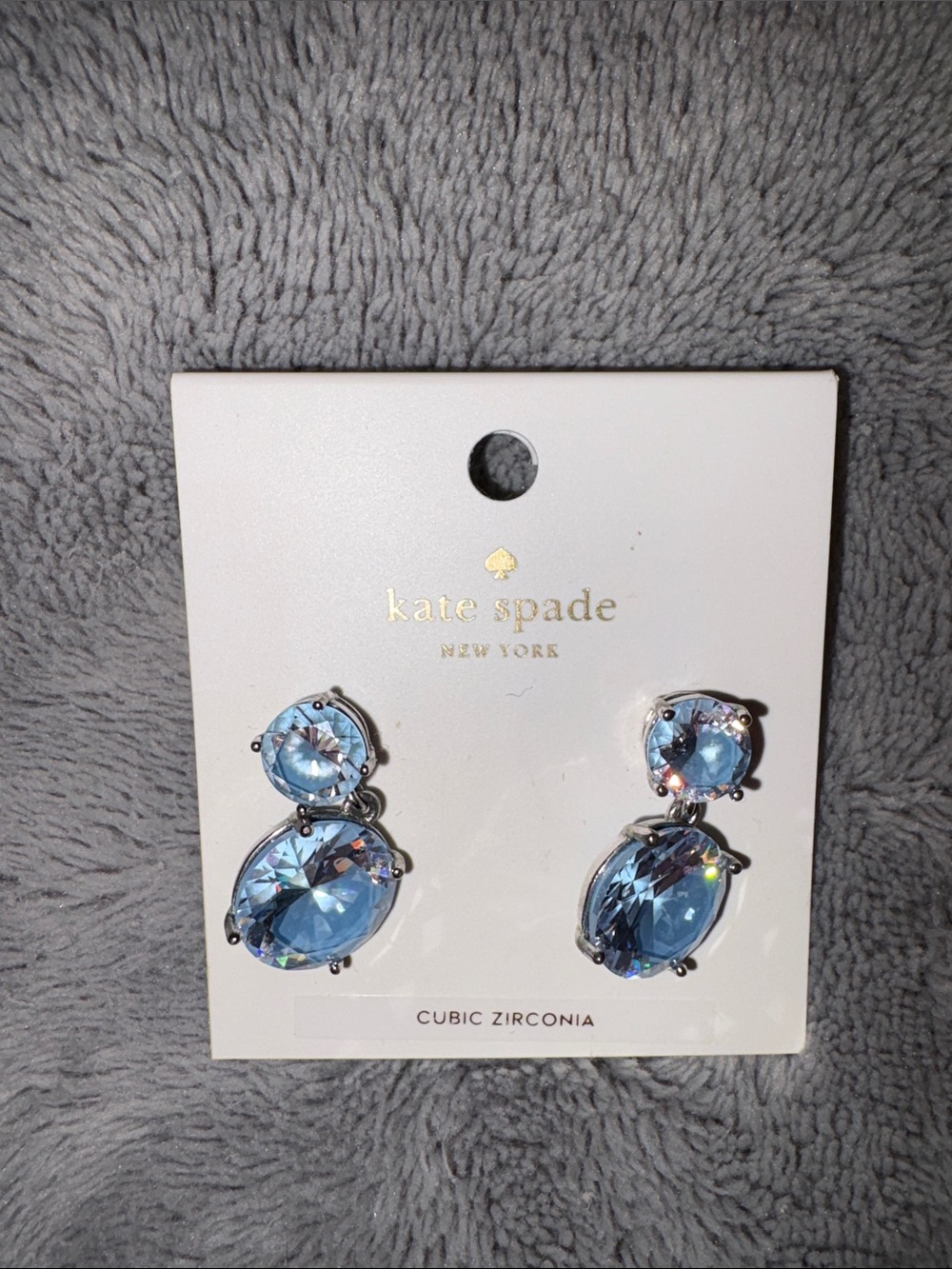 Kate Spade Baby Blue Cubic Zirconia Earrings